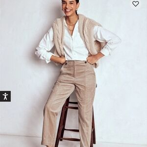 Boden Cream Wide Leg Pants